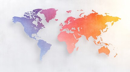 World Map Watercolor Design Global Travel Background