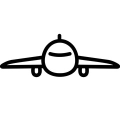 비행기 앞모습 정면 아웃라인 아이콘