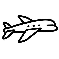 비행기 옆모습 아웃라인 아이콘