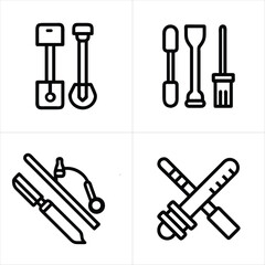 equipment icon set
