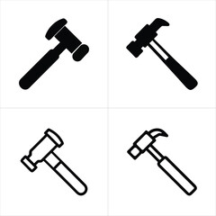 hammer icon set

