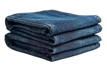 Denim jeans neatly folded on a flat surface ready for display or storage