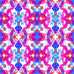 Hand painted digital watercolor seamless pattern