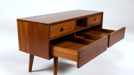 A wooden table with two drawers. Generated using AI.