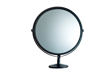 Elegant round mirror on a sturdy base for stylish home decor accents and reflections