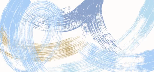 Gordijnen abstract background design, composition with waves, strokes and splashes, grungy © Kirsten Hinte