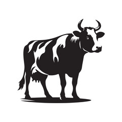 Cow Farms icon set logo illustration vector template Design black