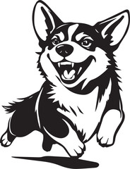 Fototapeta premium Corgi dog. Hand drawn vector illustration