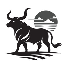 ox Farms icon set logo illustration vector template Design black
