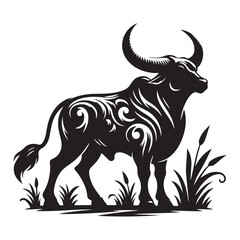 ox Farms icon set logo illustration vector template Design black
