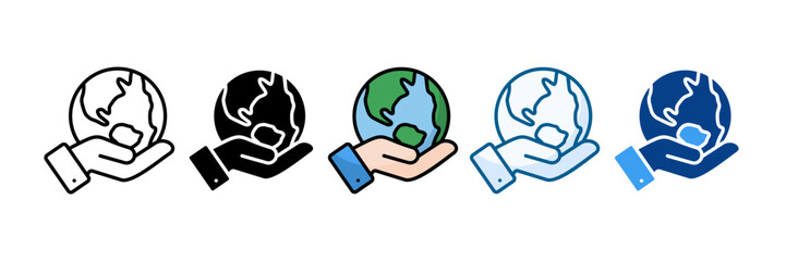 Car Battery Icon Set Multiple Style Collection