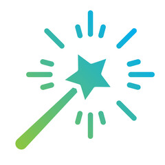 Magic Wand Flat Gradient icon