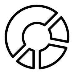 Pie Chart Line icon