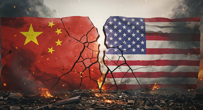 global financial trade war of america vs china battle, market economy of demand money challenge, dollar and yuan crisis