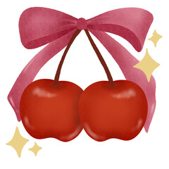 Cherry red bow 