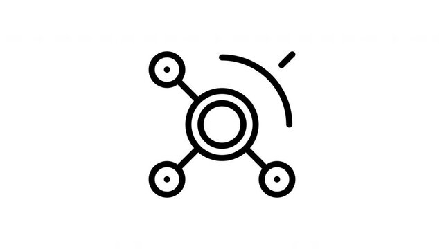 icon line motion graphic node