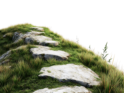 Stone Steps Ascending a Grassy Hill, PNG