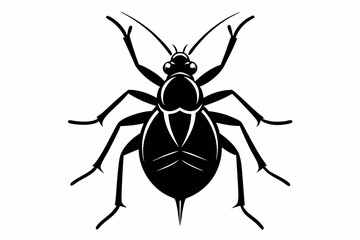 aphid silhouette line art vector illustration