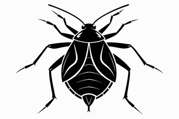 aphid silhouette line art vector illustration
