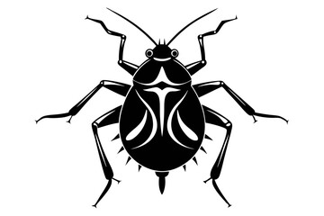 aphid silhouette line art vector illustration