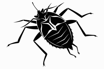 aphid silhouette line art vector illustration