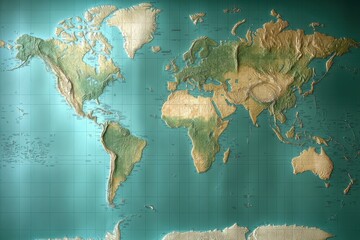 world map on grunge background