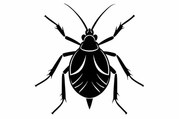 aphid silhouette line art vector illustration