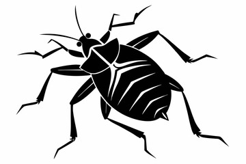 aphid silhouette line art vector illustration