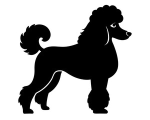 Standard Poodle Dog Silhouette Vector & SVG