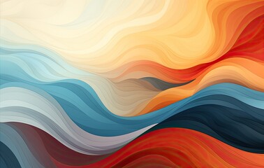 Fluid abstract design with warm and cool color transitions.