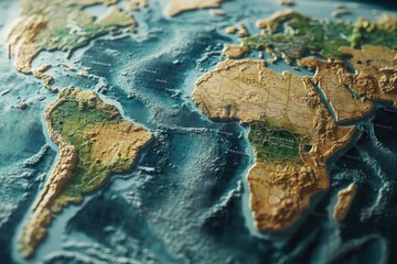 close up view of the world