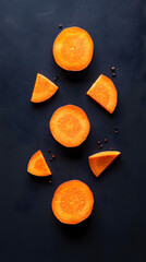Sliced Carrots:  Vibrant, Fresh, Healthy, Delicious