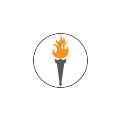 torch icon vector illustration template design