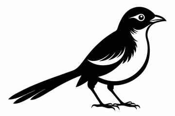 Obraz premium bulbul silhouette line art vector illustration