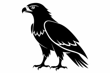 buzzard silhouette line art vector illustration