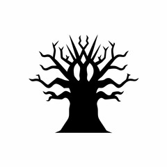 creative details Haunted Tree Icon Vector Illustration