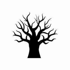 Fototapeta premium creative details Haunted Tree Icon Vector Illustration