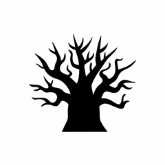 creative details Haunted Tree Icon Vector Illustration