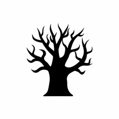 creative details Haunted Tree Icon Vector Illustration
