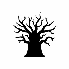 creative details Haunted Tree Icon Vector Illustration