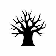 creative details Haunted Tree Icon Vector Illustration