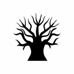 creative details Haunted Tree Icon Vector Illustration