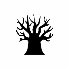 Fototapeta premium creative details Haunted Tree Icon Vector Illustration