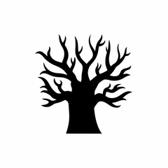 creative details Haunted Tree Icon Vector Illustration