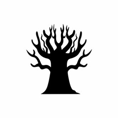 Fototapeta premium creative details Haunted Tree Icon Vector Illustration