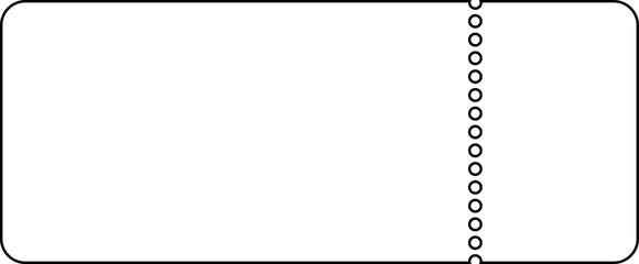 Ticket template. Concert ticket, lottery coupons, coupon