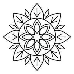 Minimalist Modern Botanical Mandala Icon Vector Illustration, Botanical, Mandala, Modern, Icon, Minimalist