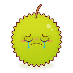durian crying face cartoon cute