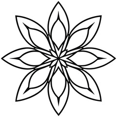 Fototapeta premium Butterfly Wings Mandala Icon Vector Illustration, Minimalist, Design, Art, Symbol, Nature