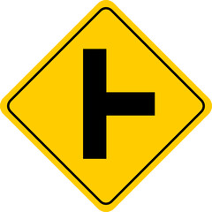 Obraz premium Traffic Signs and Rules 1 Junction Ahead Warning Sign